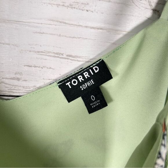 Torrid Sophie Swing Cami Tank Mint Butterflies Sz O/12 L - Picture 4 of 7